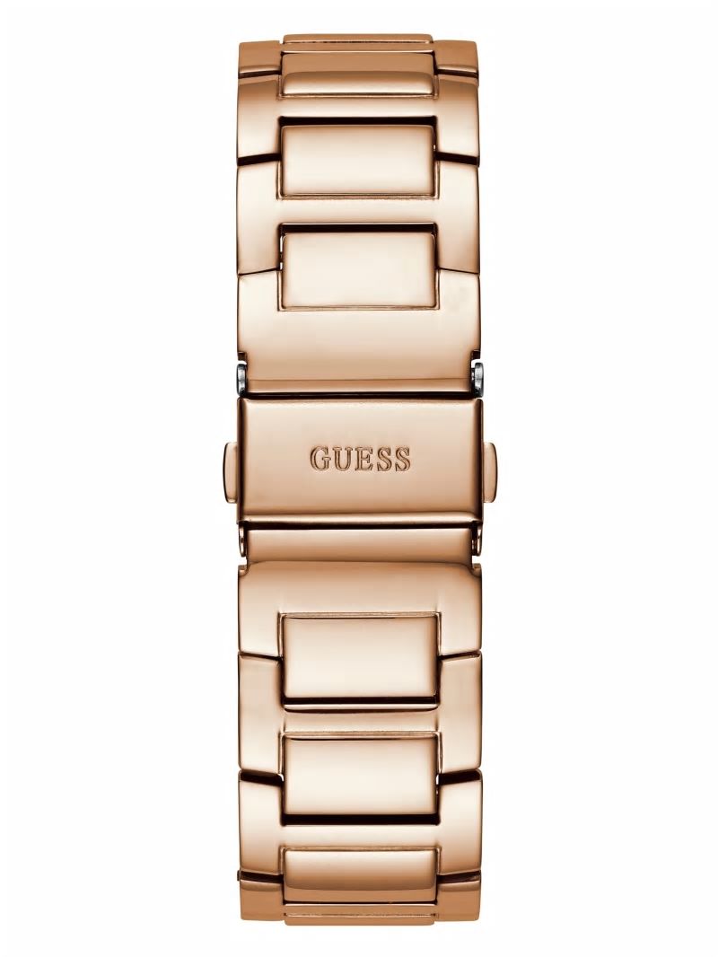 Guess Rose Gold-Tone Multifunction Watch - Silver