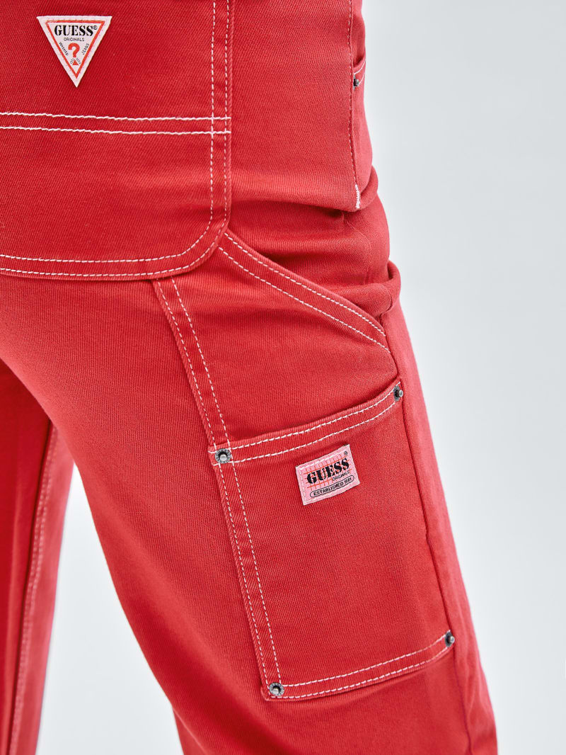 Guess GUESS Originals Overdyed Carpenter Jeans - Chili Red