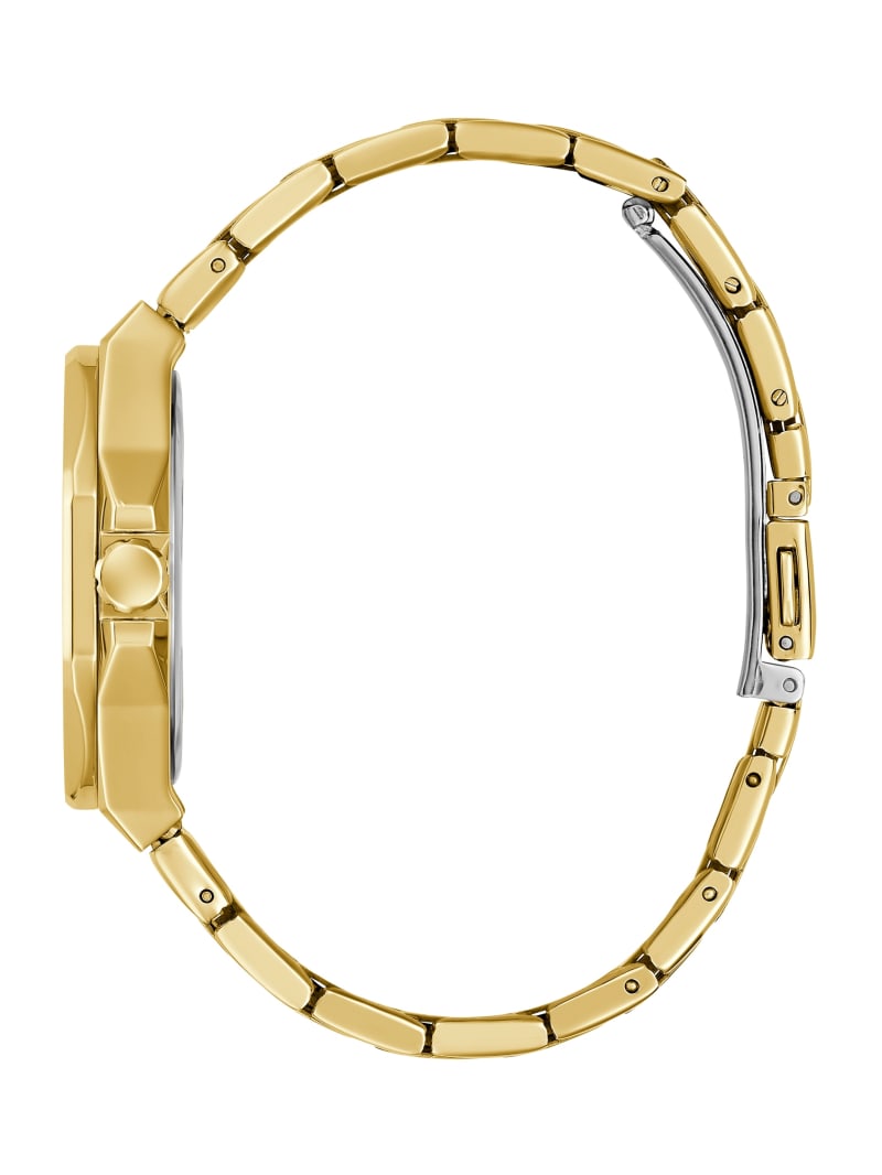 Guess Gold-Tone Translucent Dial Analog Watch - Gold