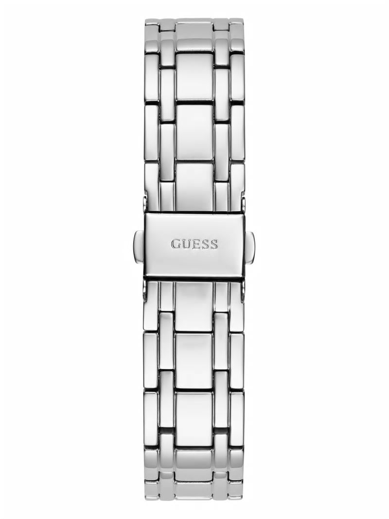 Guess Silver-Tone Cut-Through Multifunction Watch - Silver