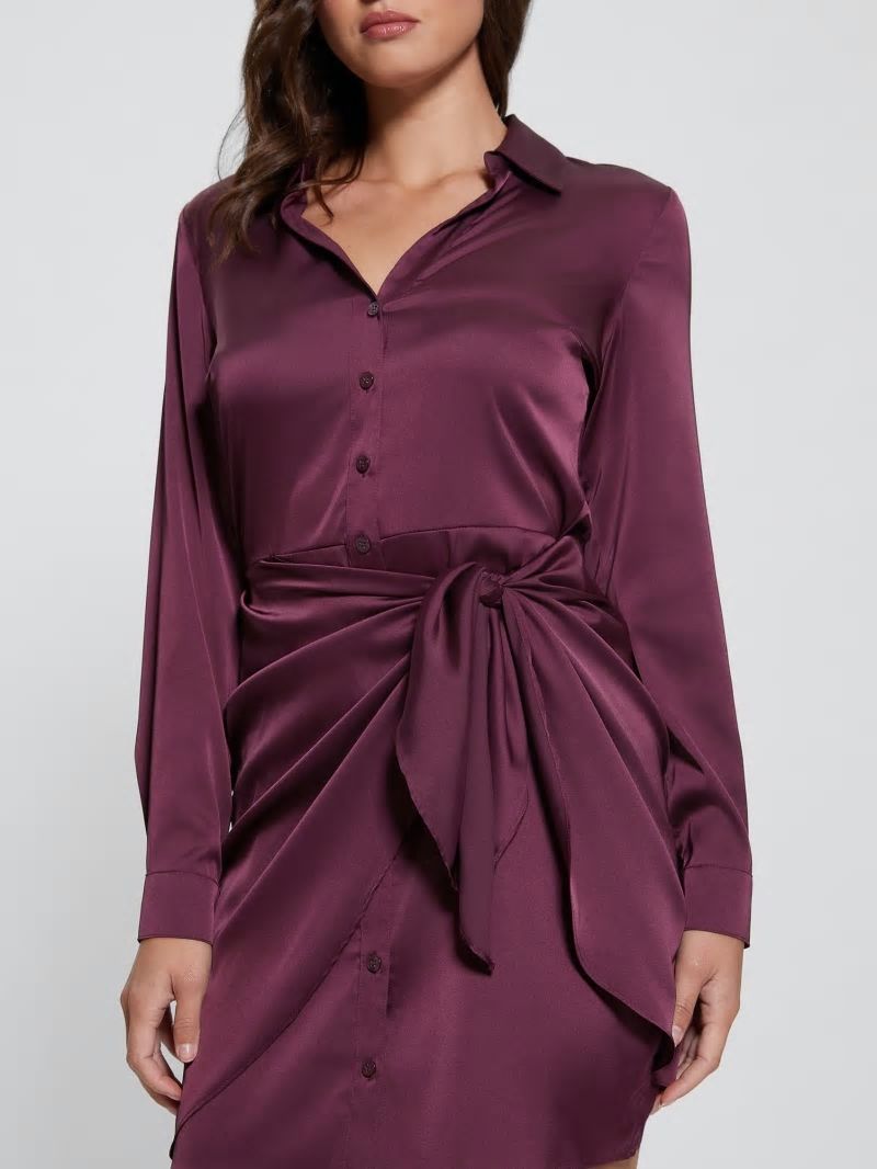 Guess Eco Alya Dress - Black Cherry