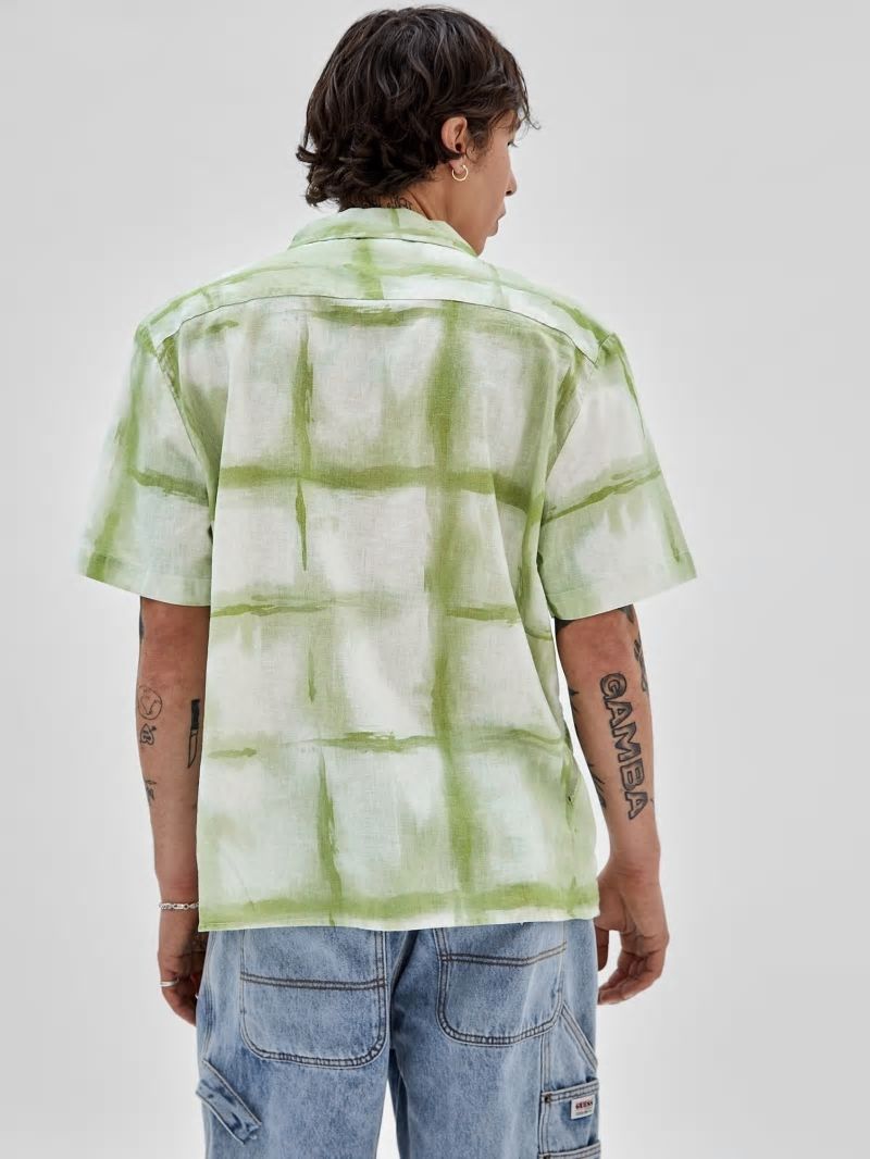 Guess GUESS Originals Painter Shirt - Green Fairway Multi