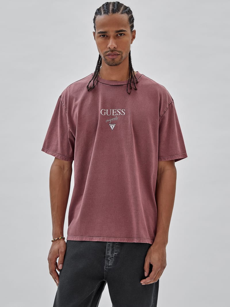 Guess GUESS Originals Printed Baker Logo Tee - Distressed Damson Multi