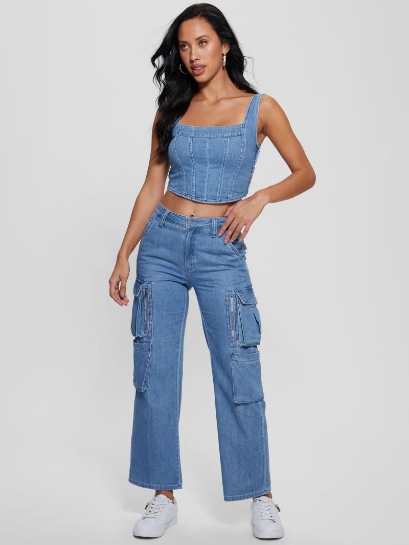 Guess Neil Denim Bustier - June Lake