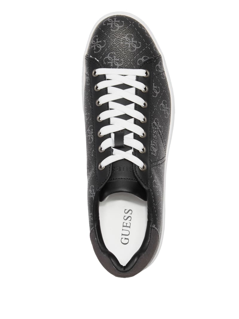 Guess Nola Quattro G Low-Top Sneakers - Black Patent