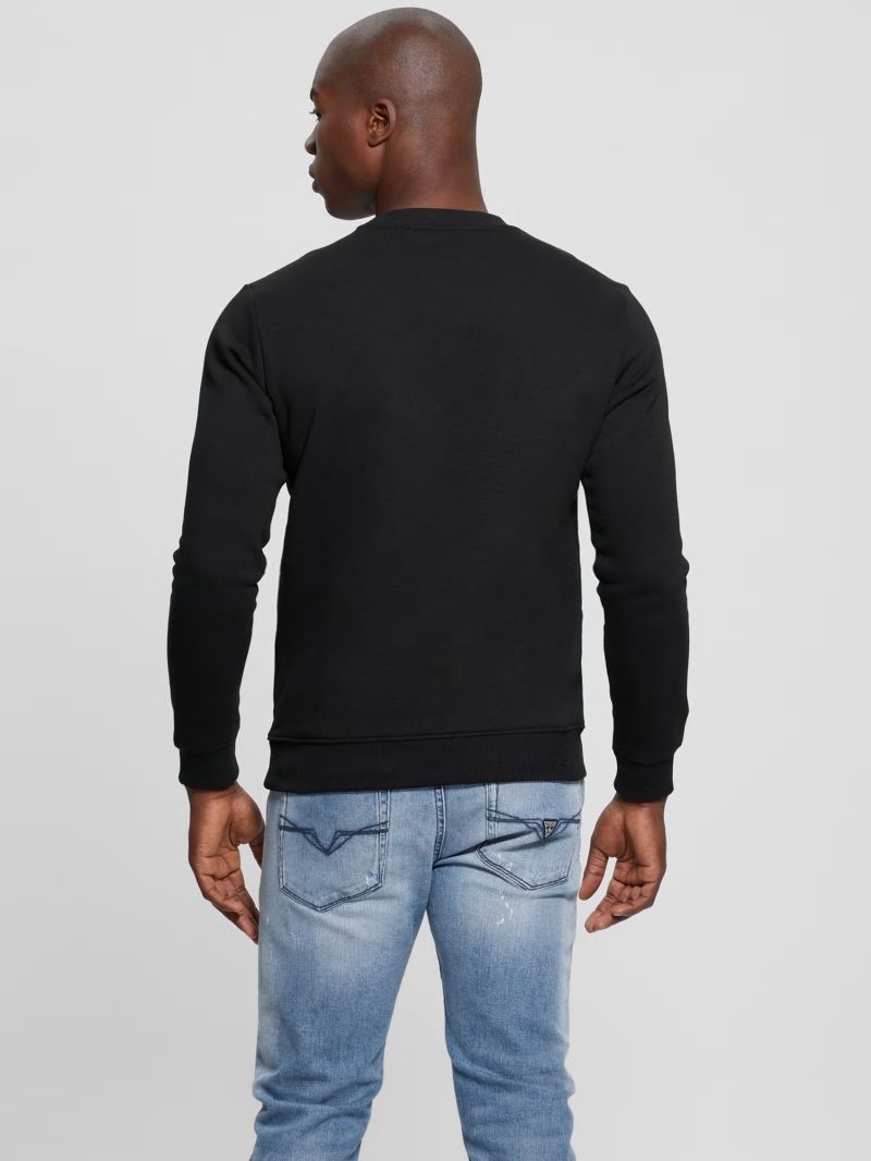 Guess Graphic Crewneck Sweatshirt - Black