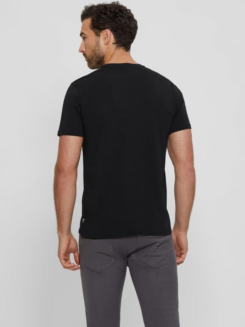 Guess Iridescent Signature Tee - Black