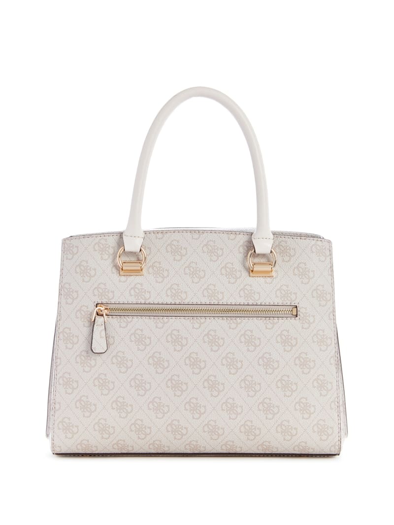 Guess Noelle Quattro G Girlfriend Satchel - Dove Logo