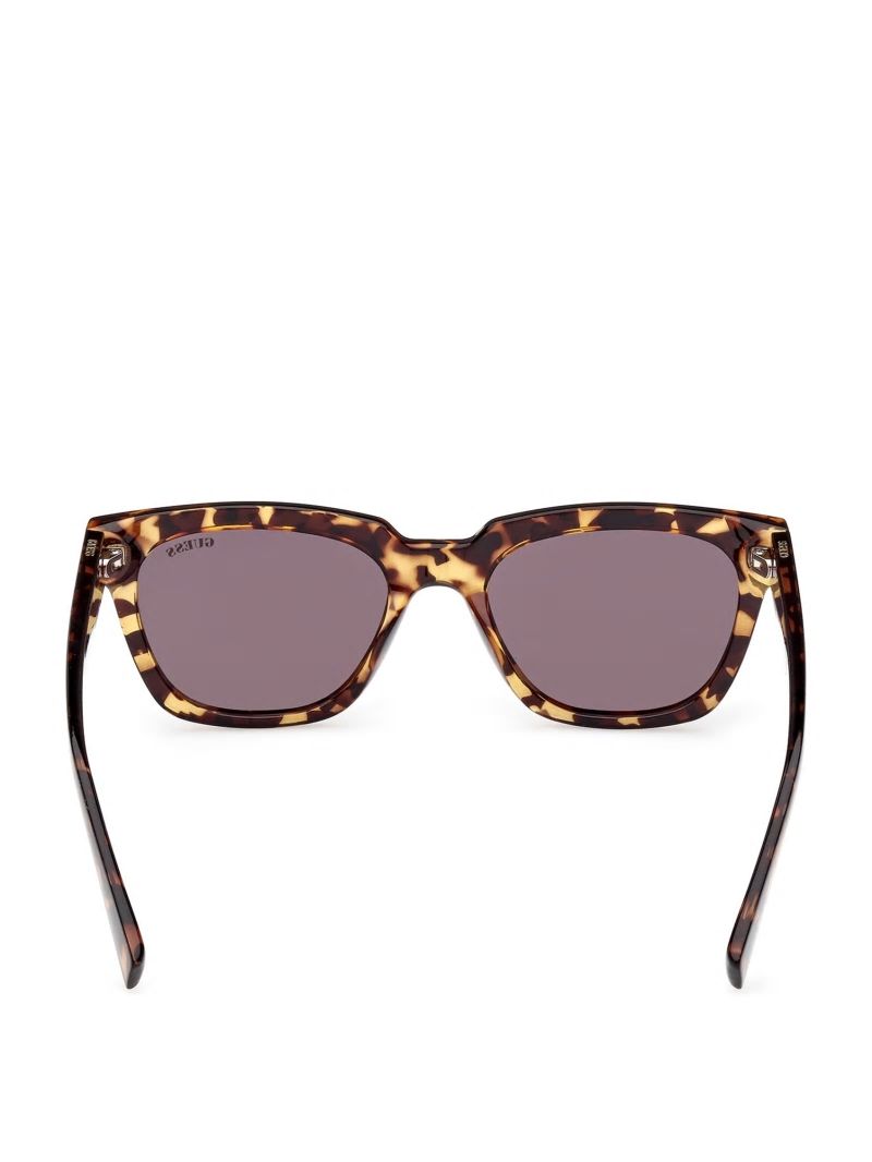 Guess GUESS Originals Square Logo Sunglasses - Brown