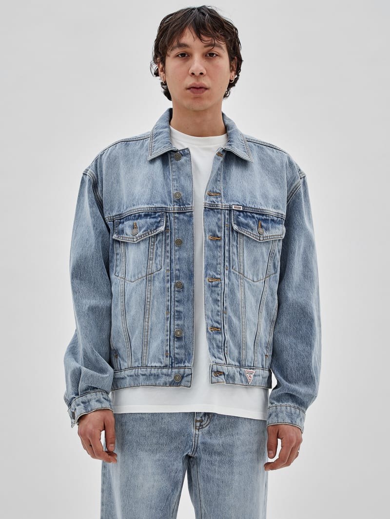 Guess GUESS Originals Denim Kit Jacket - Go Leo Lt Wash