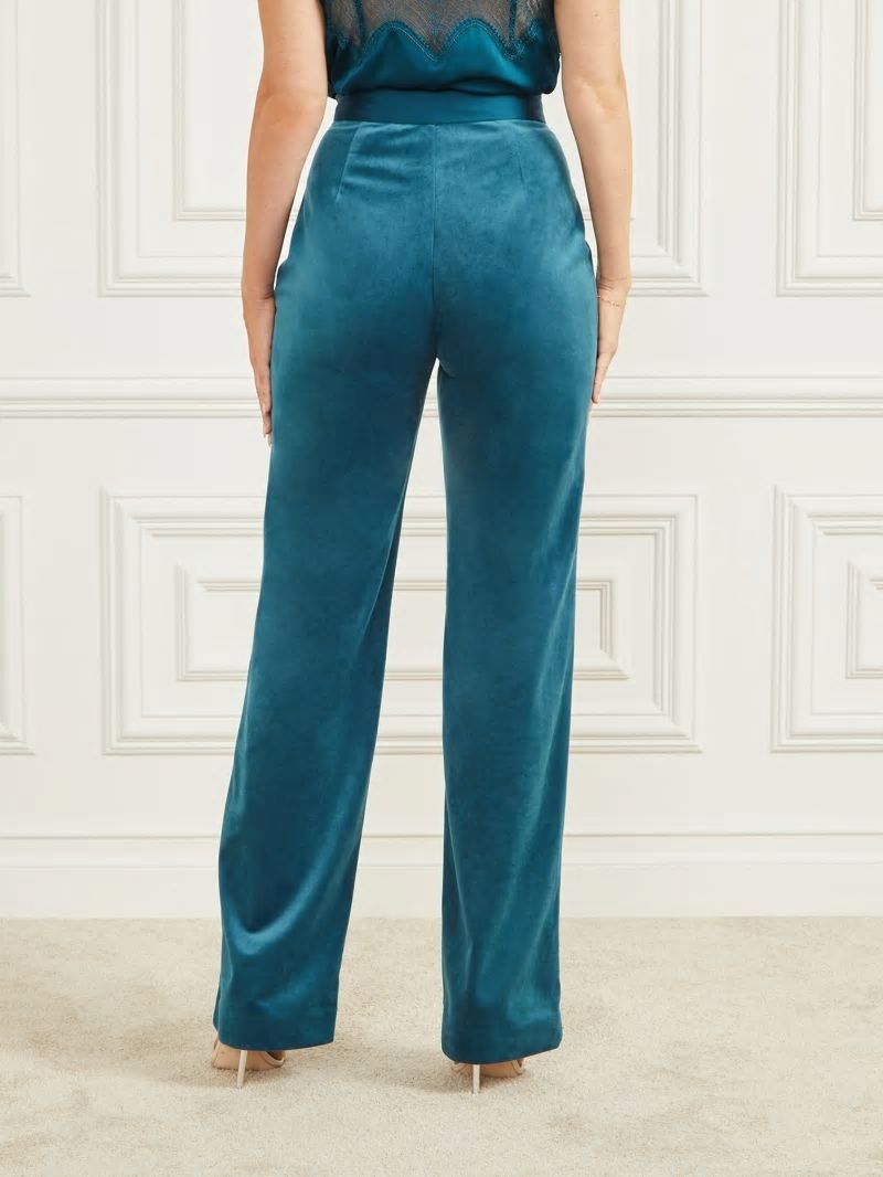 Guess Lilli Velvet Pant - Blue Opal