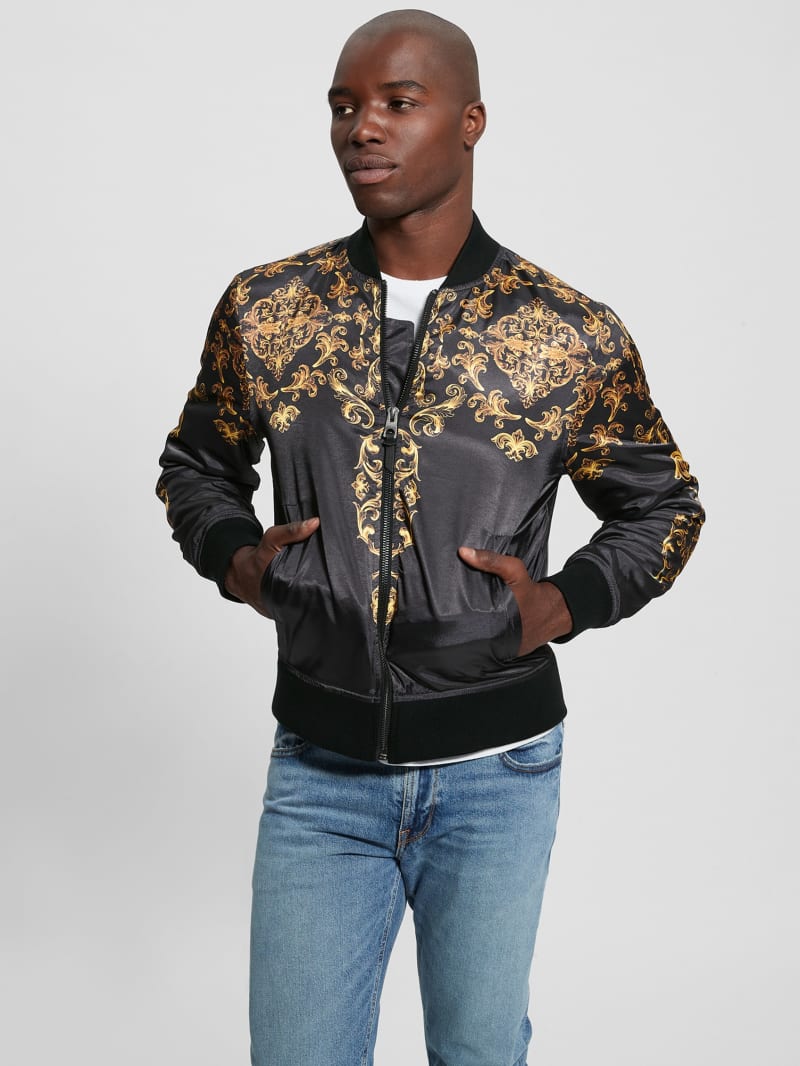 Guess Irvine Royal Flight Jacket - Black