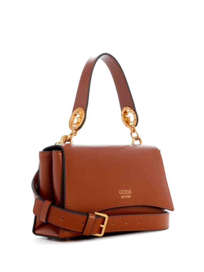 Guess Masie Top Handle Crossbody - Cognac