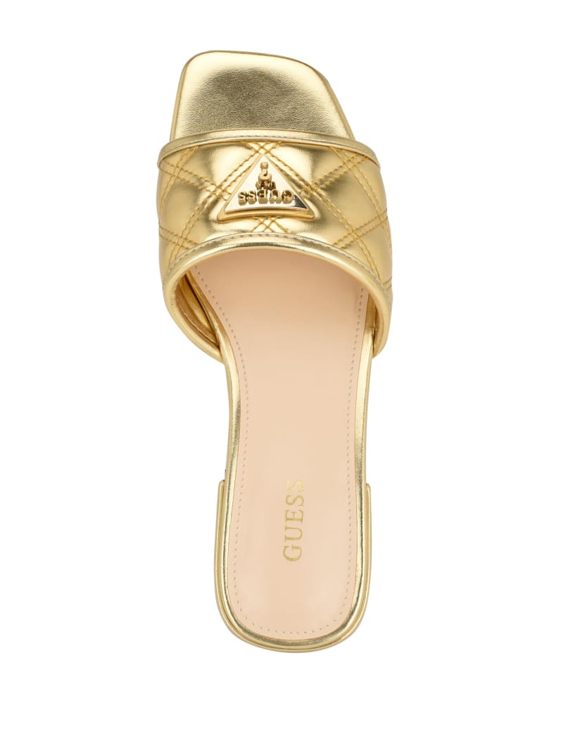 Guess Tameli Icon Slide Sandals - Gold