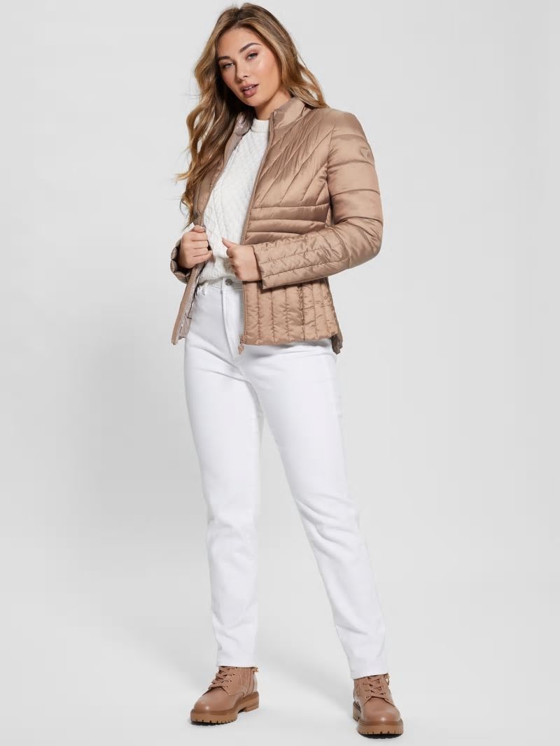 Guess Eco Valeria Puffer Jacket - Wet Sand