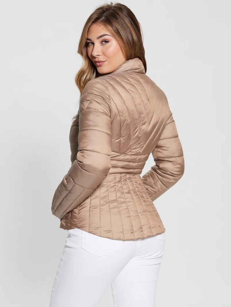 Guess Eco Valeria Puffer Jacket - Wet Sand