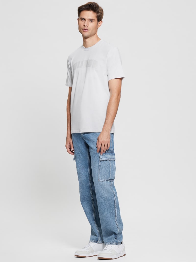 Guess Eco Gaston Logo Tee - Marble Grey