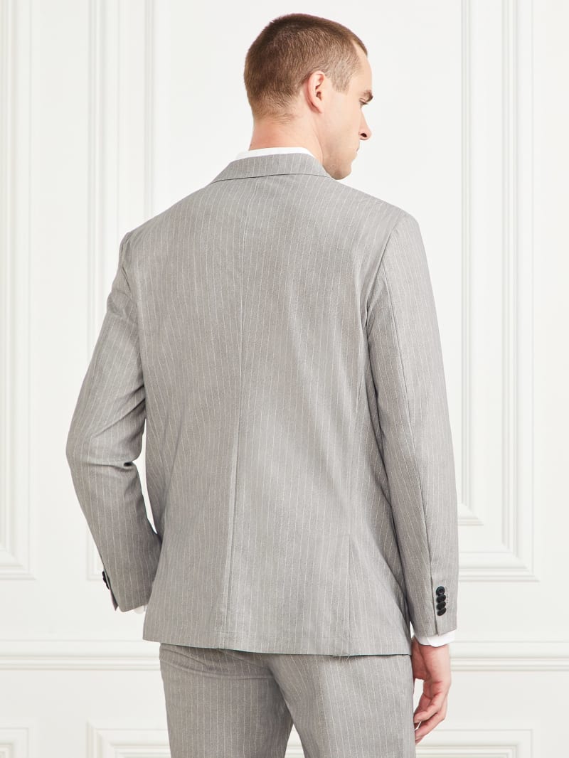 Guess Wiston Performing Blazer - Light Wool Grey Pinstripe