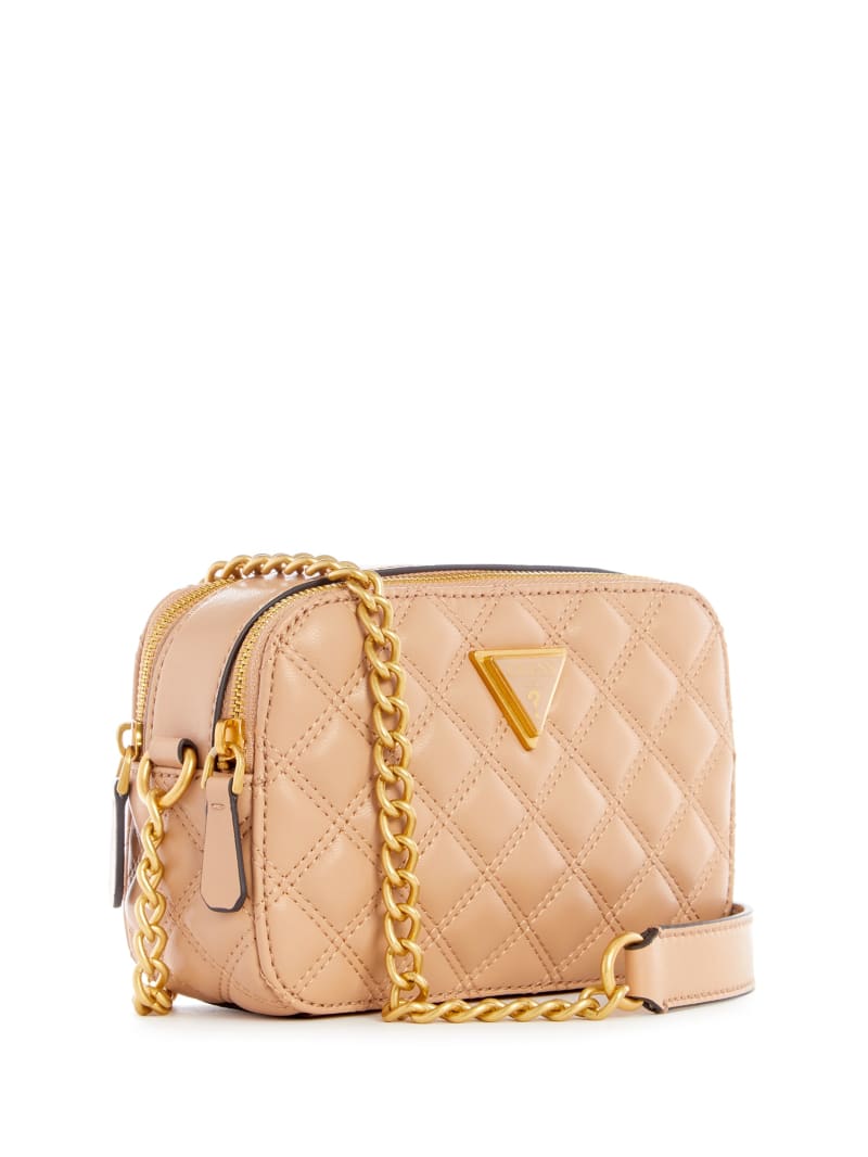 Guess Giully Quilted Camera Crossbody - Beige Overflow