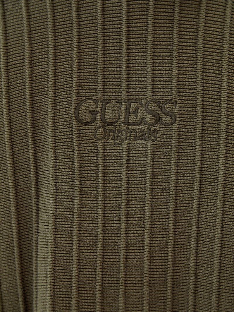 Guess GUESS Originals Eco Signature Sweater - Olive Morning