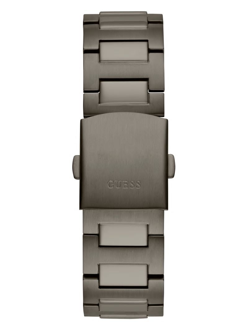 Guess Gunmetal and Blue Multifunction Watch - Black