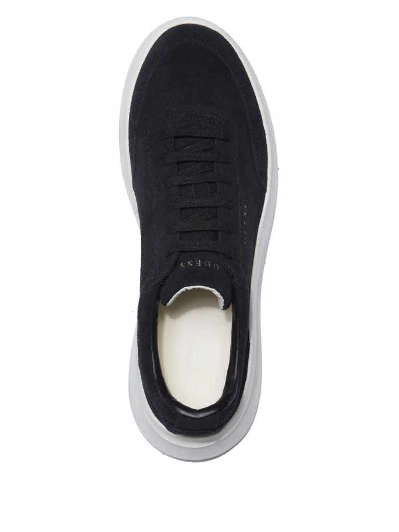 Guess Dolo Logo Low-Top Sneakers - Black Suede