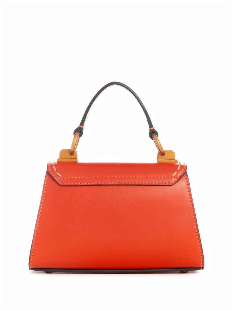 Guess Stephi Mini Fold-Over Crossbody - Orange