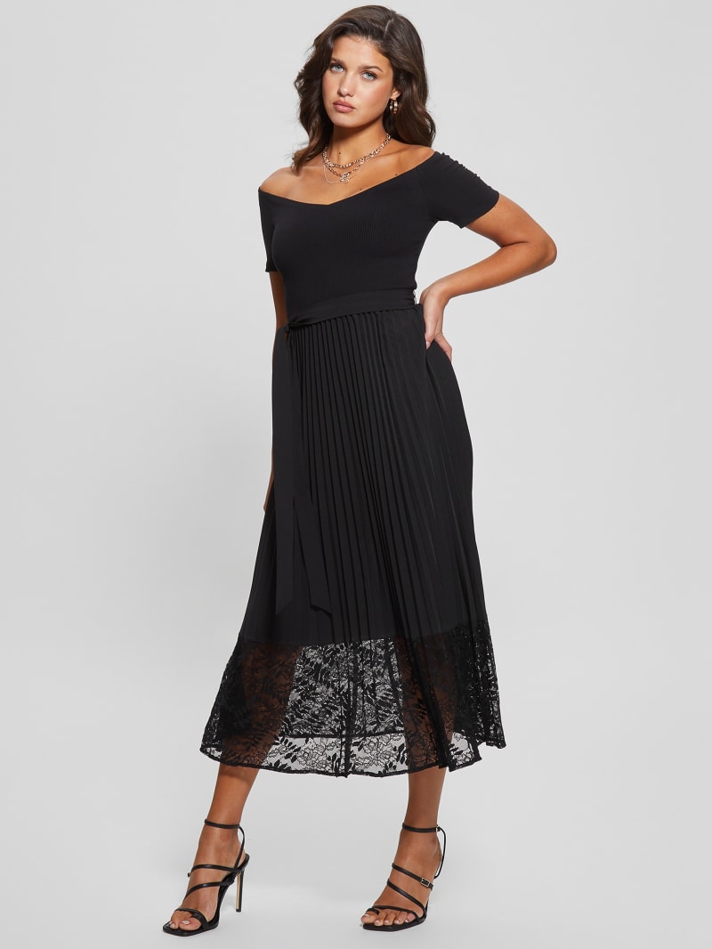 Guess Eco Tiana Off-the-Shoulder Dress - Black