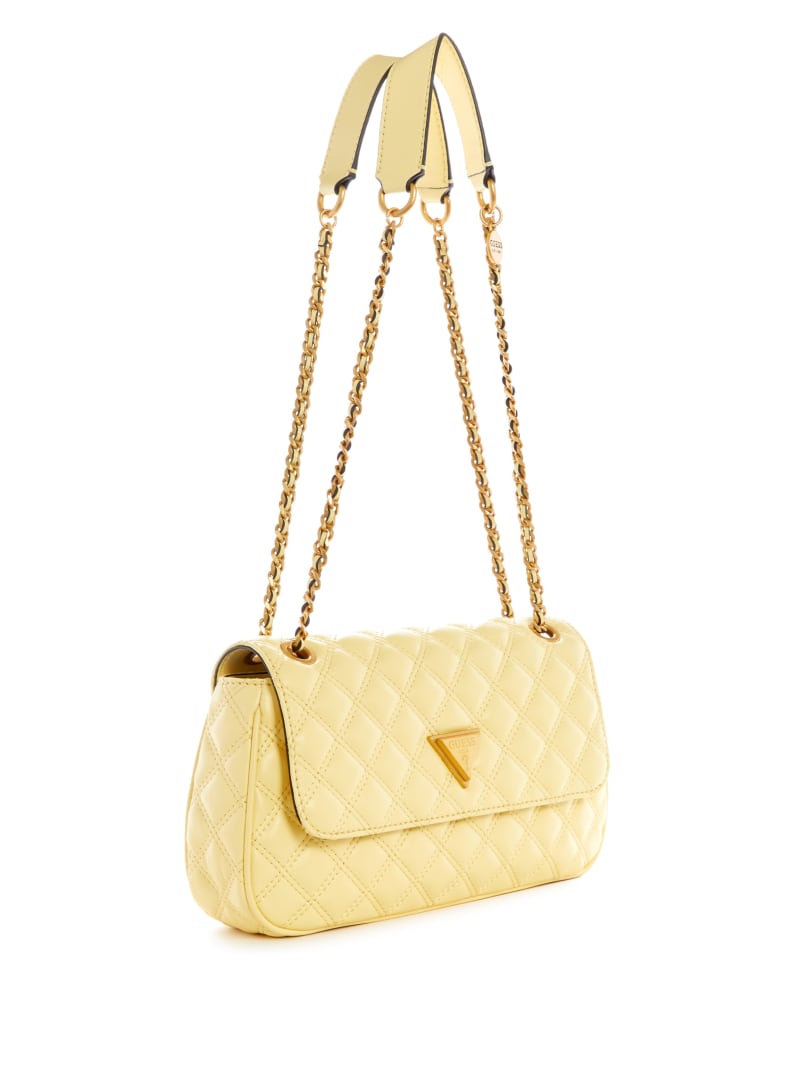 Guess Giully Quilted Convertible Crossbody - Yellow