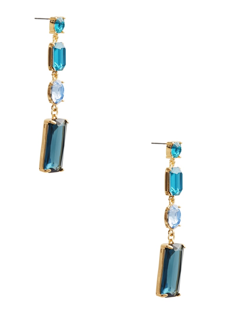 Guess Jewel Linear Drop Earring - Blue Opal