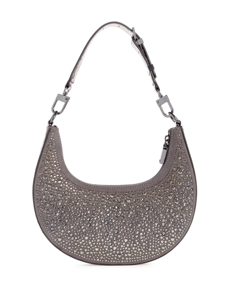 Guess Lua Rhinestone Shoulder Bag - Pewter