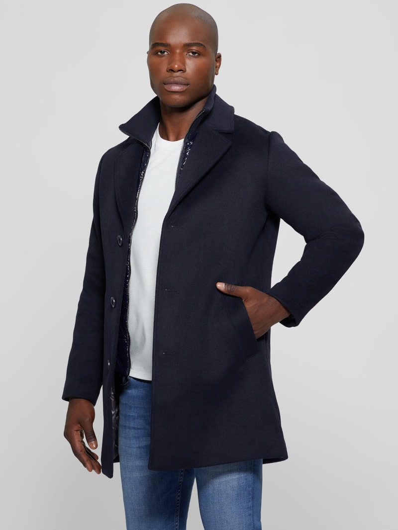 Guess Wool-Blend Coat - Bleu éLéGant