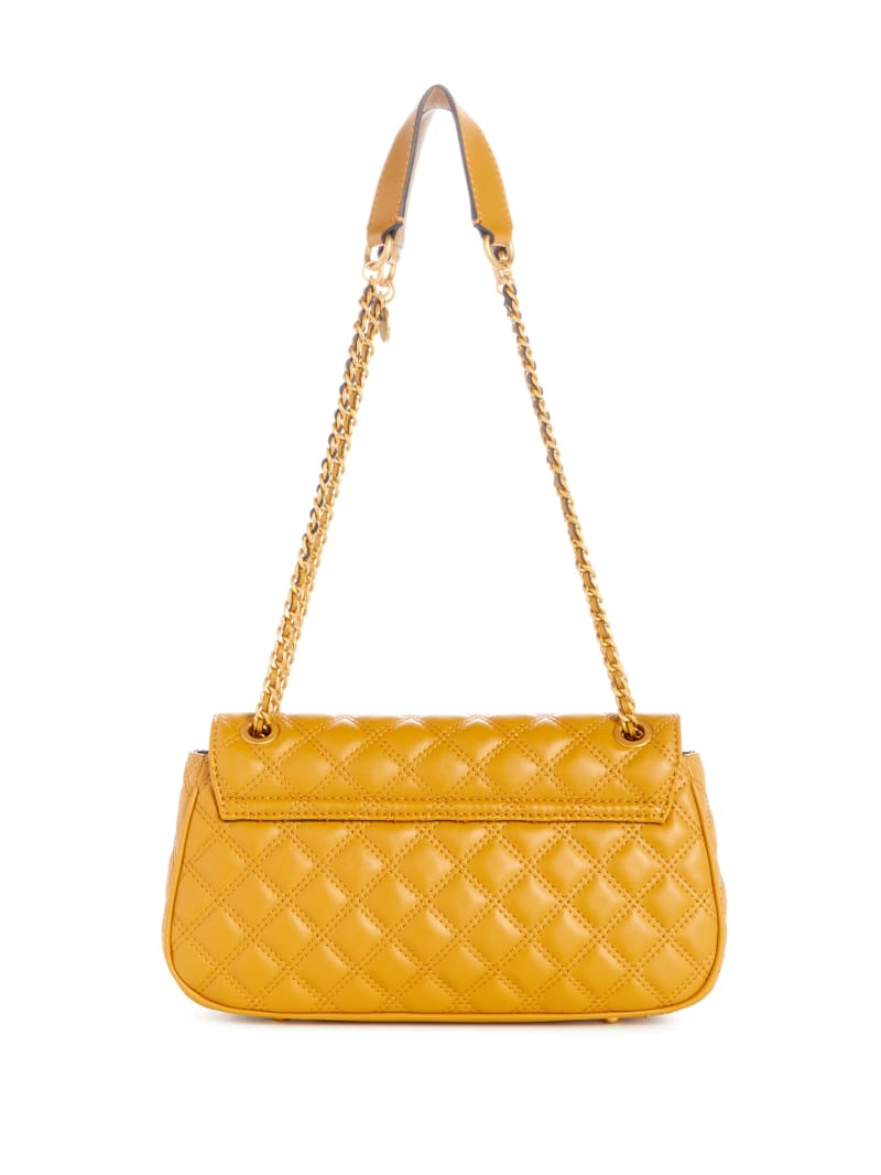 Guess Giully Quilted Convertible Crossbody - Mustard