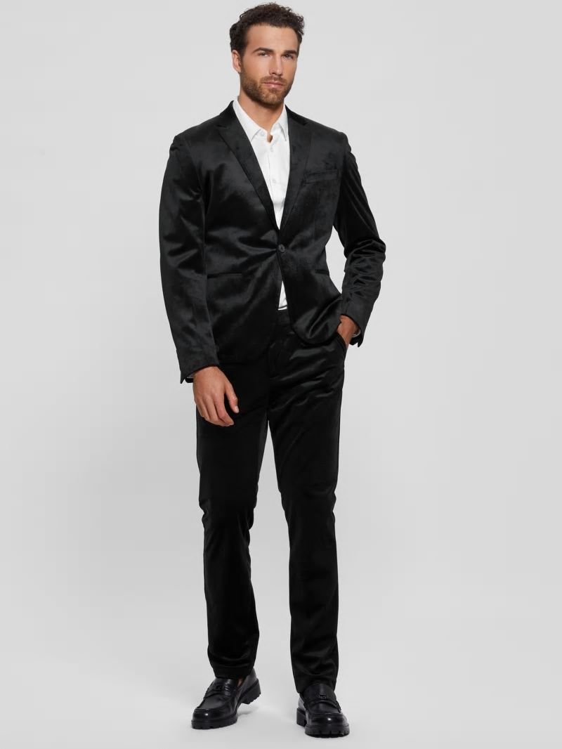 Guess Fulham Velvet Blazer - Black