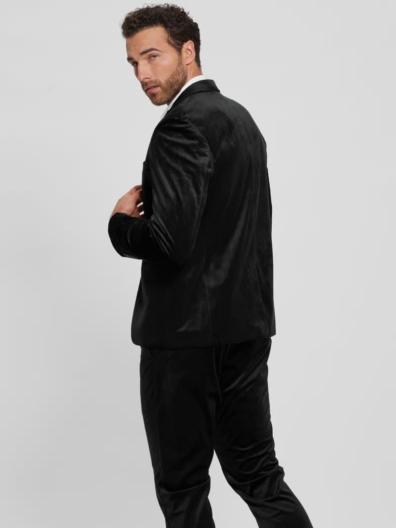 Guess Fulham Velvet Blazer - Black