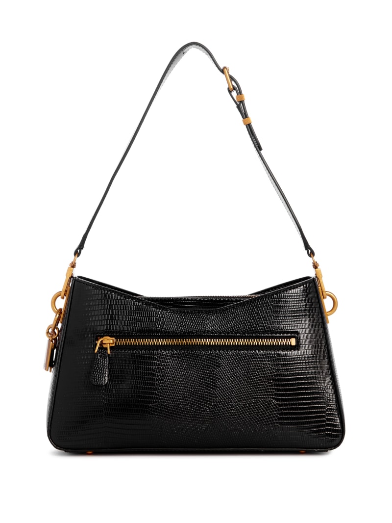 Guess Ginevra Elite Shoulder Bag - Black Floral Print