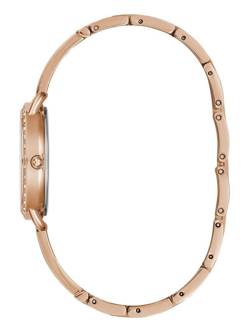 Guess Rose Gold-Tone Crystal Analog Watch - Rose Gold