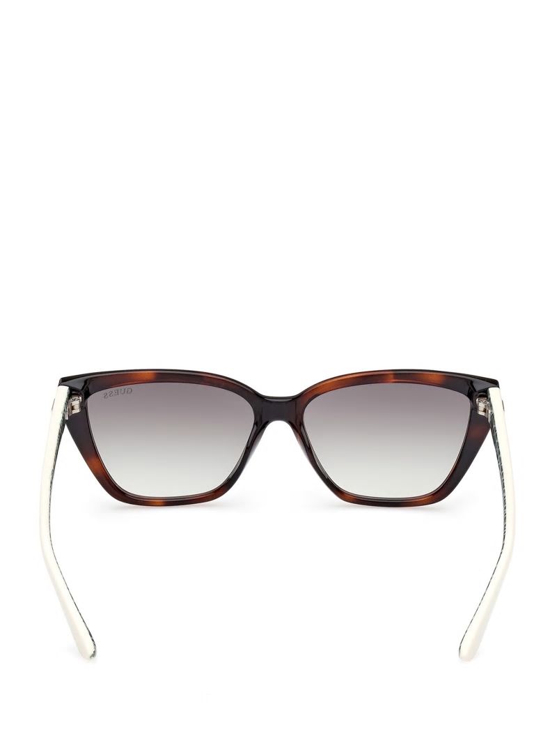 Guess Cat-Eye Signature G Sunglasses - Dark Havana