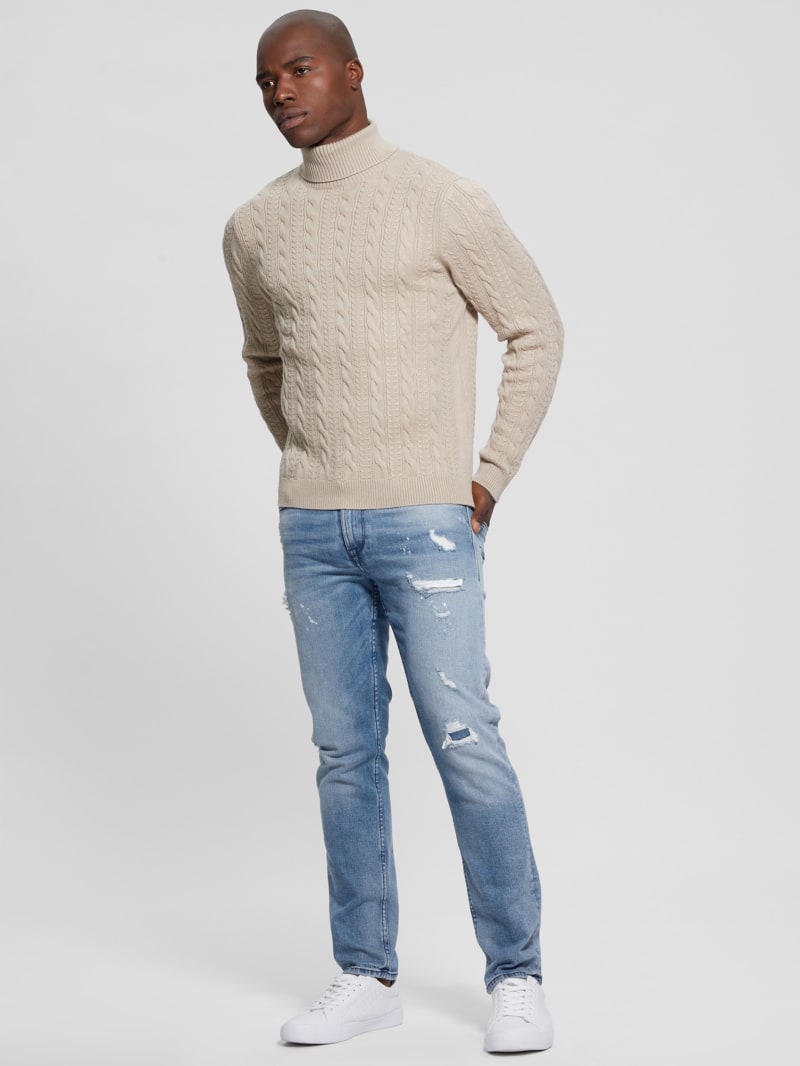 Guess Eco Ethan Turtleneck Sweater - Neutral Sand