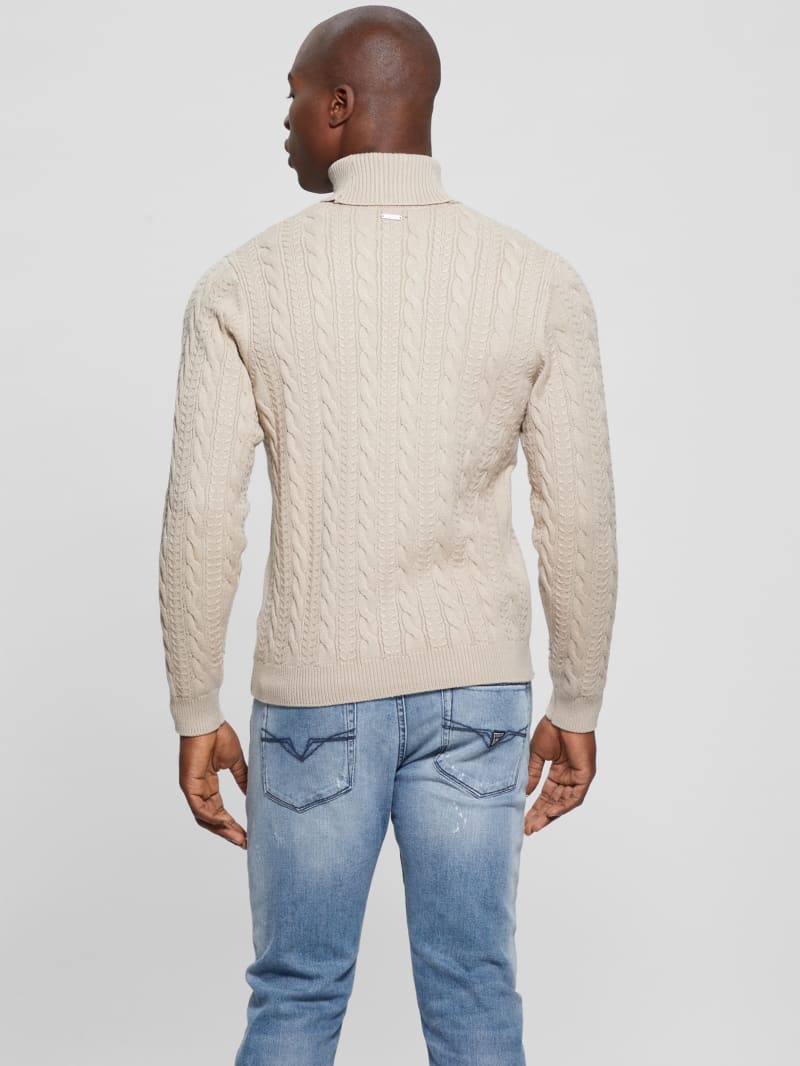 Guess Eco Ethan Turtleneck Sweater - Neutral Sand