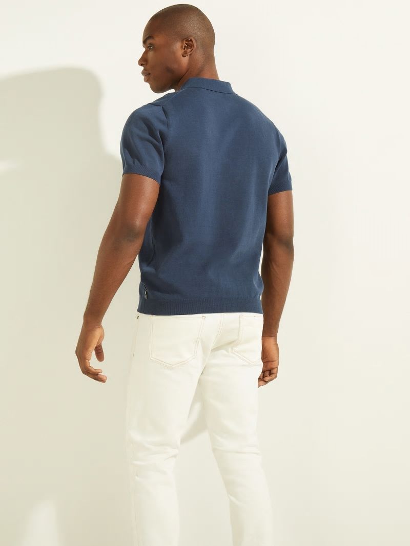 Guess Formal Performance Sweater Polo - Best Blue