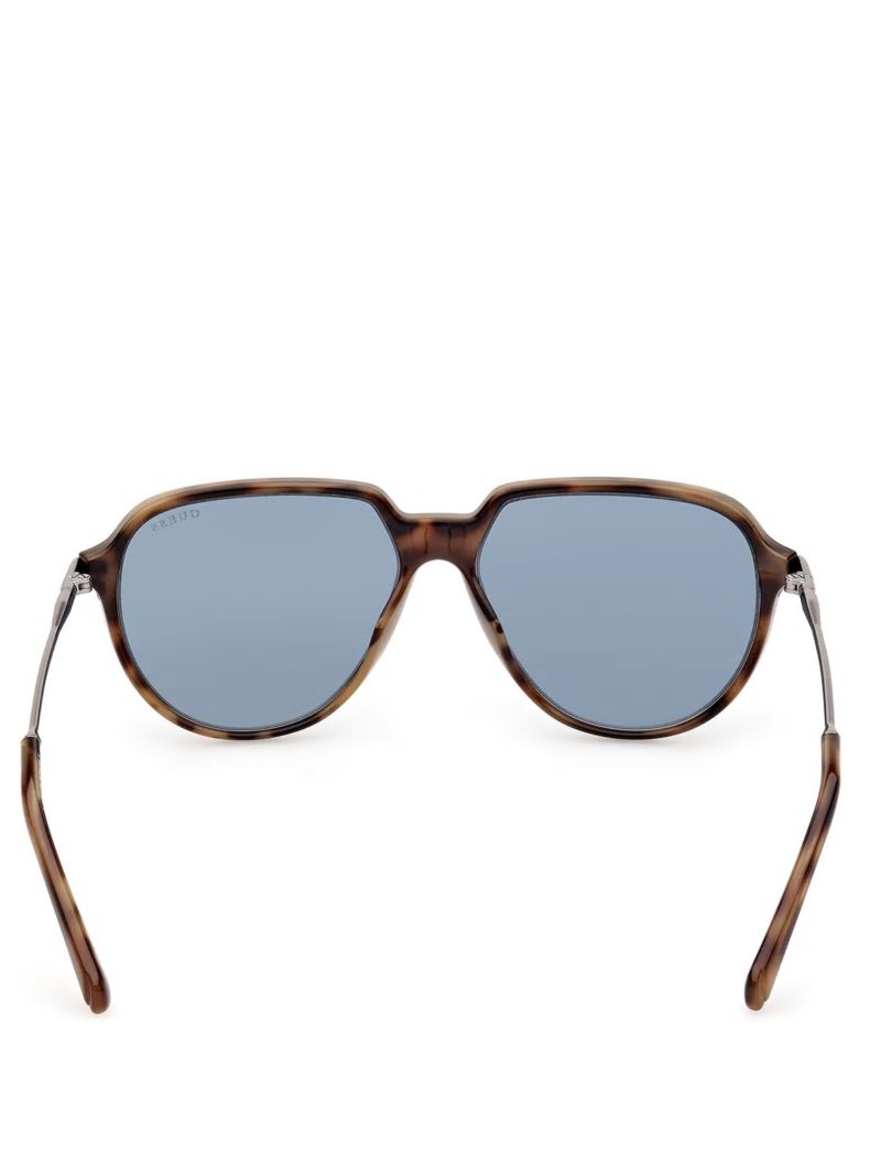 Guess Plastic Aviator Sunglasses - 53v Brown