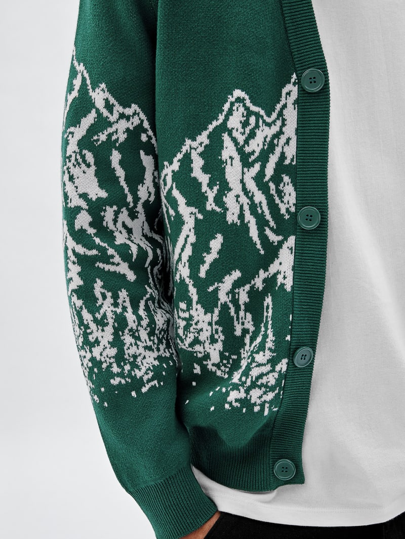 Guess GUESS Originals Mountain Cardigan - Evermore Green