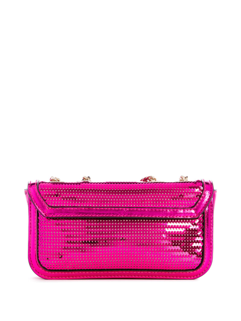 Guess Kaska Sequin Convertible Mini Crossbody - Fuchsia