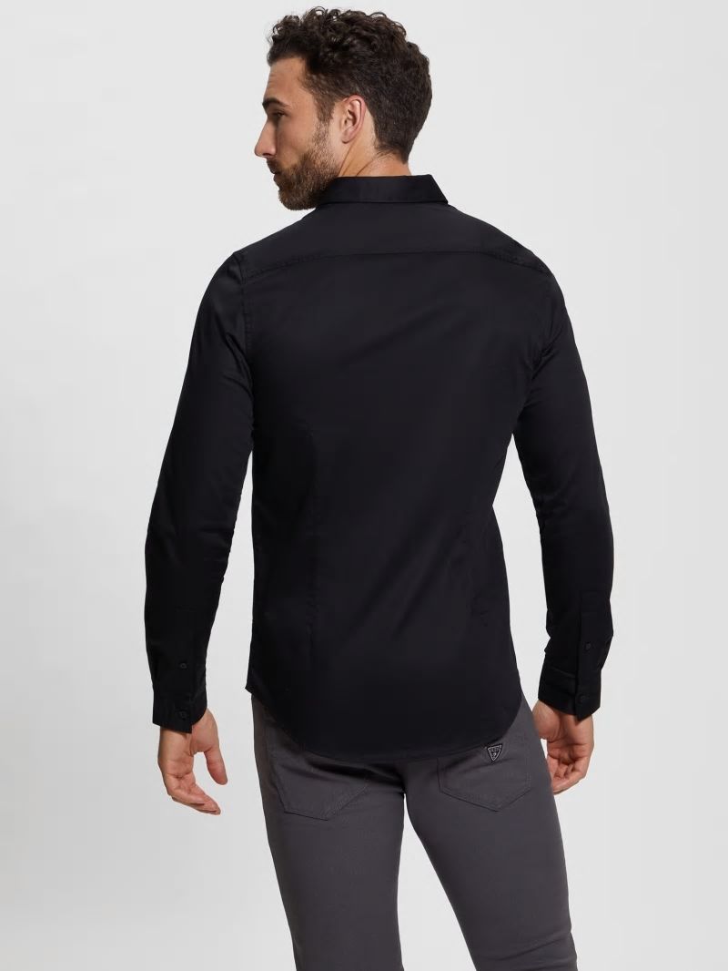 Guess Luxe Stretch Shirt - Black