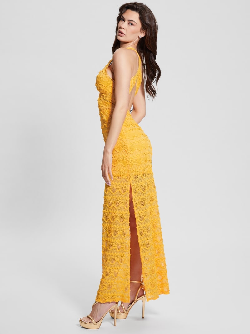 Guess Liza Lace Maxi Dress - Laguna Yellow