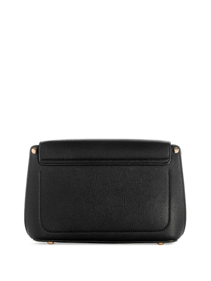 Guess Meridian Fold-Over Shoulder Bag - Black