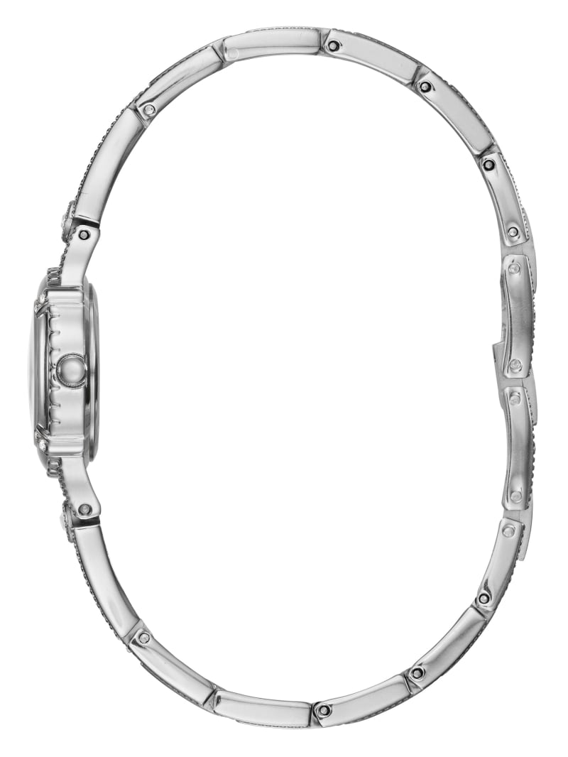 Guess Silver-Tone Petite Crystal Watch - Silver