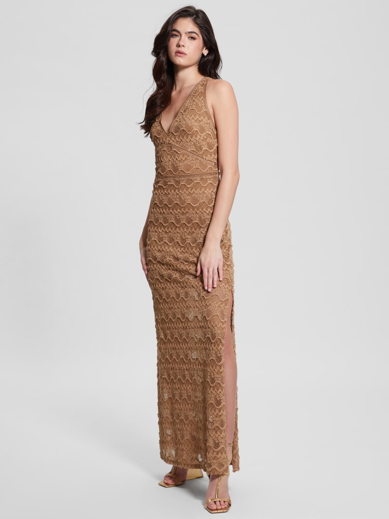 Guess Liza Lace Maxi Dress - Desert Storm