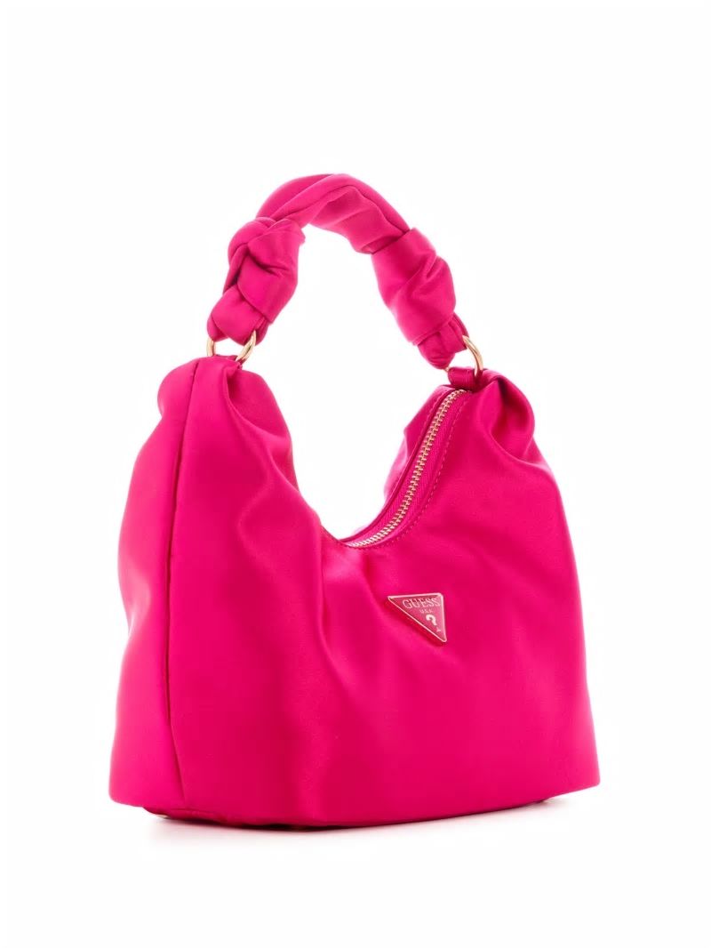 Guess Velina Satin Hobo Bag - Light/Pastel Purple